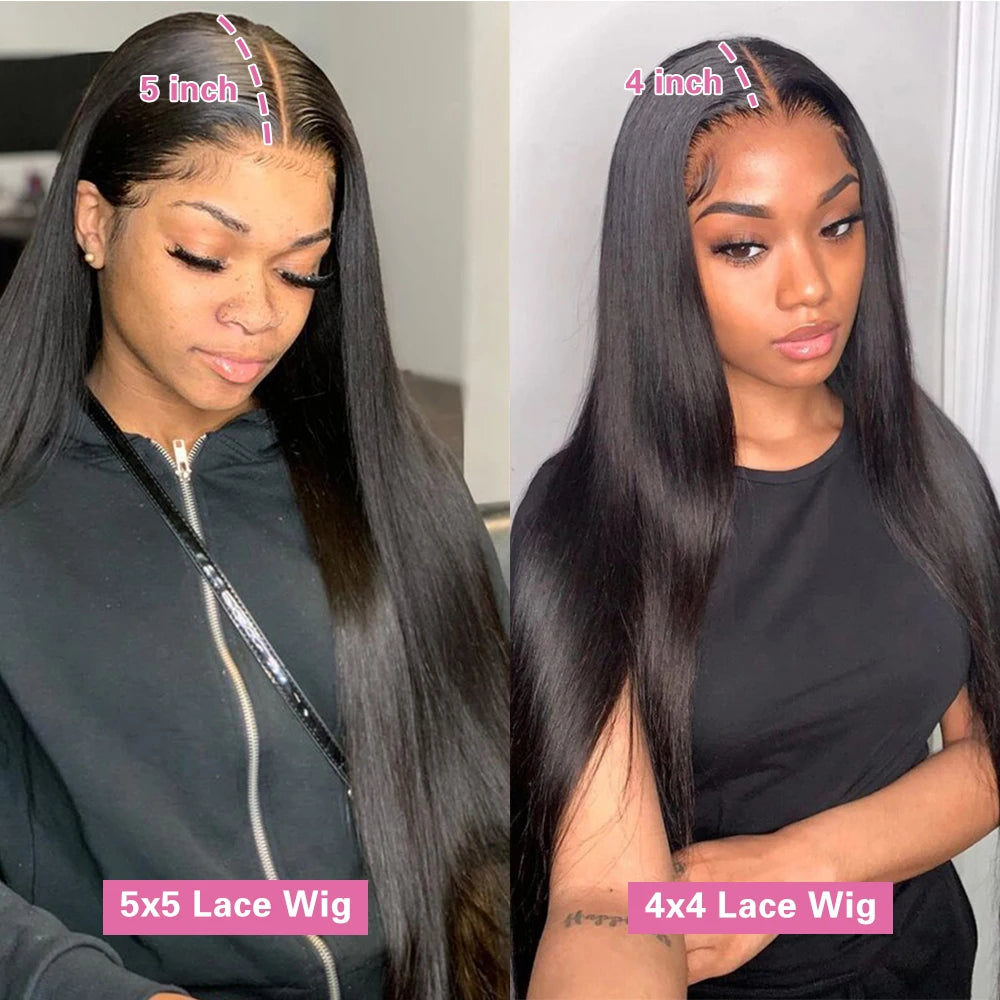 Hd Lace Frontal Wig 13x6 Lace Front Wig Human Hair 30Inch Bone Straight Transparent Lace Human Hair Wigs HD Lace 4x4 Closure Wig
