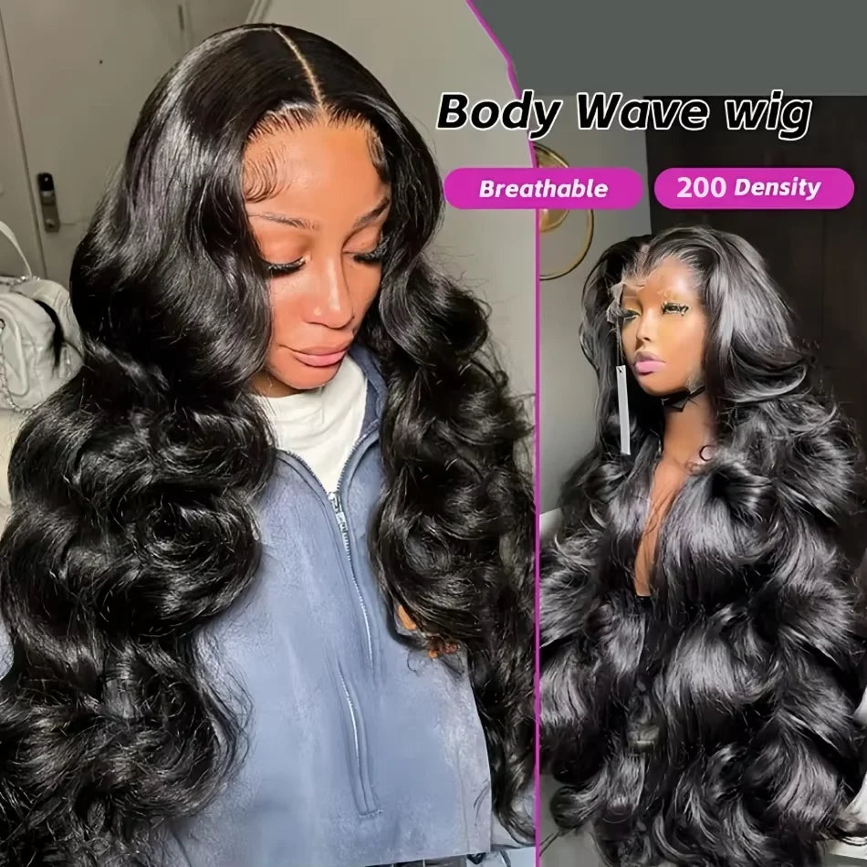 40 Inch Body Wave 5x5 Glueless Wig 100% Human Hair Pre-plucked Brazilian 200 Density 13x6 Lace Frontal Human Hair Wig for Women