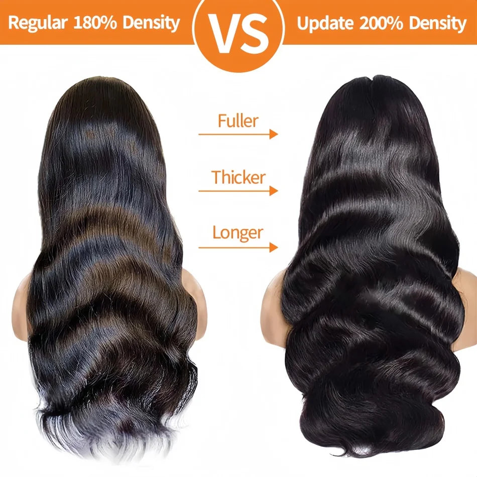 40 Inch Body Wave 5x5 Glueless Wig 100% Human Hair Pre-plucked Brazilian 200 Density 13x6 Lace Frontal Human Hair Wig for Women