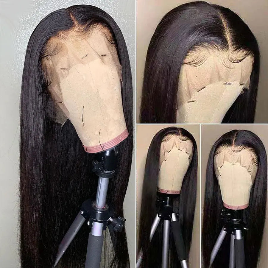 Hd Lace Frontal Wig 13x6 Lace Front Wig Human Hair 30Inch Bone Straight Transparent Lace Human Hair Wigs HD Lace 4x4 Closure Wig