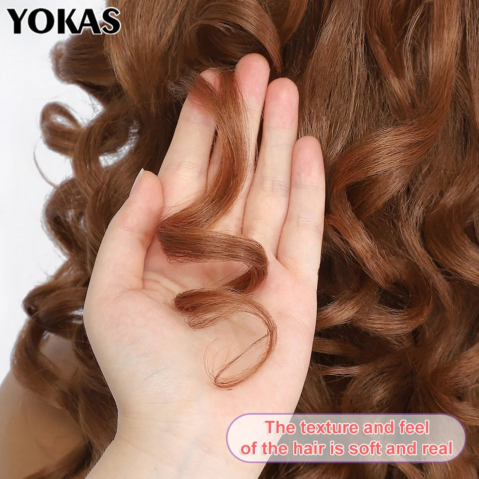 Lace Front Wigs 13X5X1 Latisha Synthetic HD Curly Pre Plucked Lace Front Wigs With Bangs For Afro Women Highlight With Baby Hair