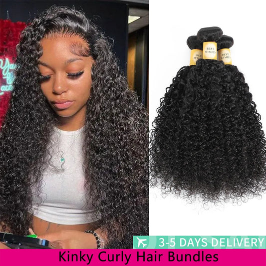 12A Kinky Curly Hair Bundles 1/3/4 Pcs Jerry Curly Bundles Human Hair 32 Inch Burmese Curly Hair Bundles 3-5 Days Delivery