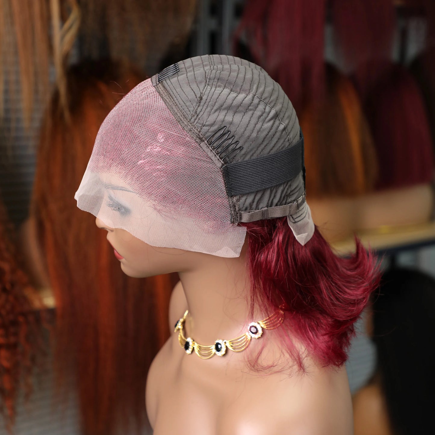 99J Burgundy 13x4 Bob Straight Pre Plucked Human Hair Wigs Short Brazilian Human Hair Wigs Transparent Lace Human Hair Wig