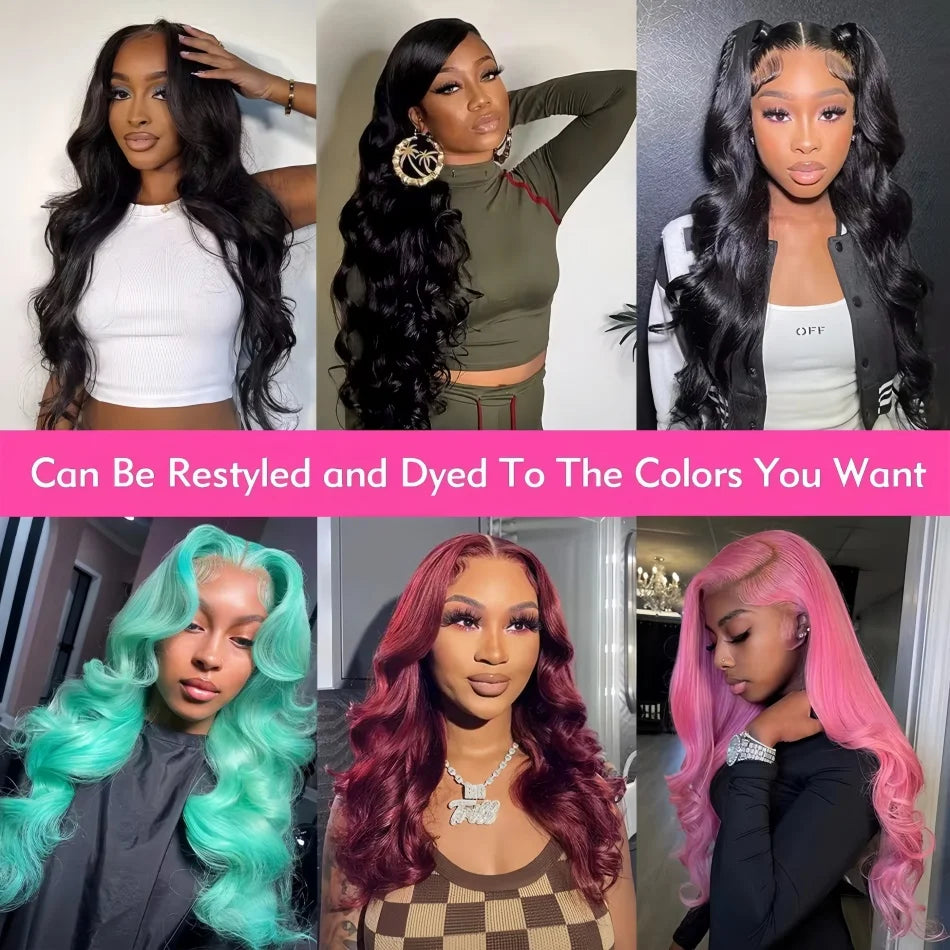 40 Inch Body Wave 5x5 Glueless Wig 100% Human Hair Pre-plucked Brazilian 200 Density 13x6 Lace Frontal Human Hair Wig for Women