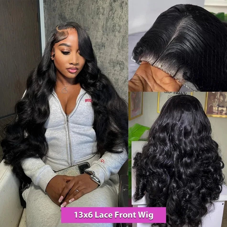 40 Inch Body Wave 5x5 Glueless Wig 100% Human Hair Pre-plucked Brazilian 200 Density 13x6 Lace Frontal Human Hair Wig for Women